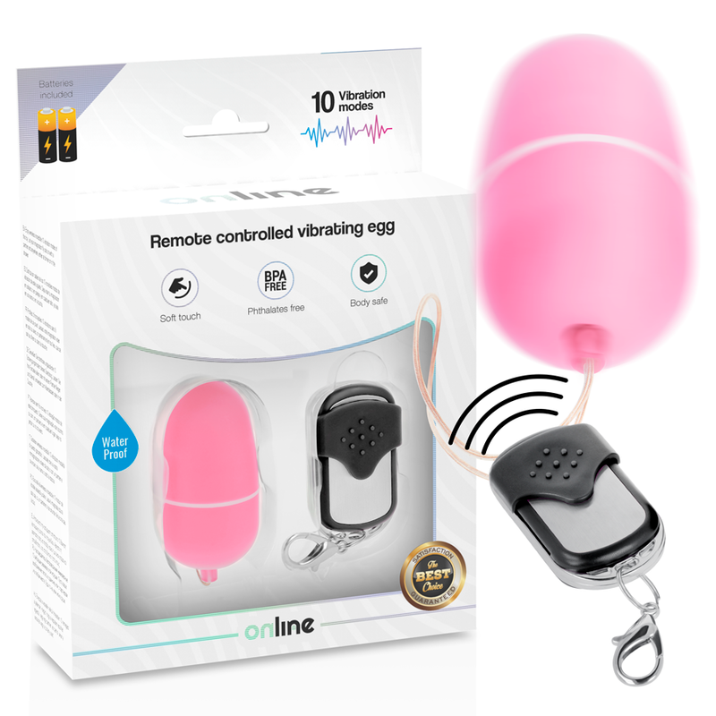 Online - Oeuf Vibrant Télécommande M Rose